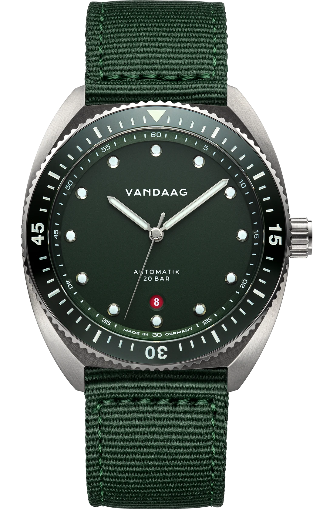 Tiefsee Automatik - Harmonie - grünes Nylonband