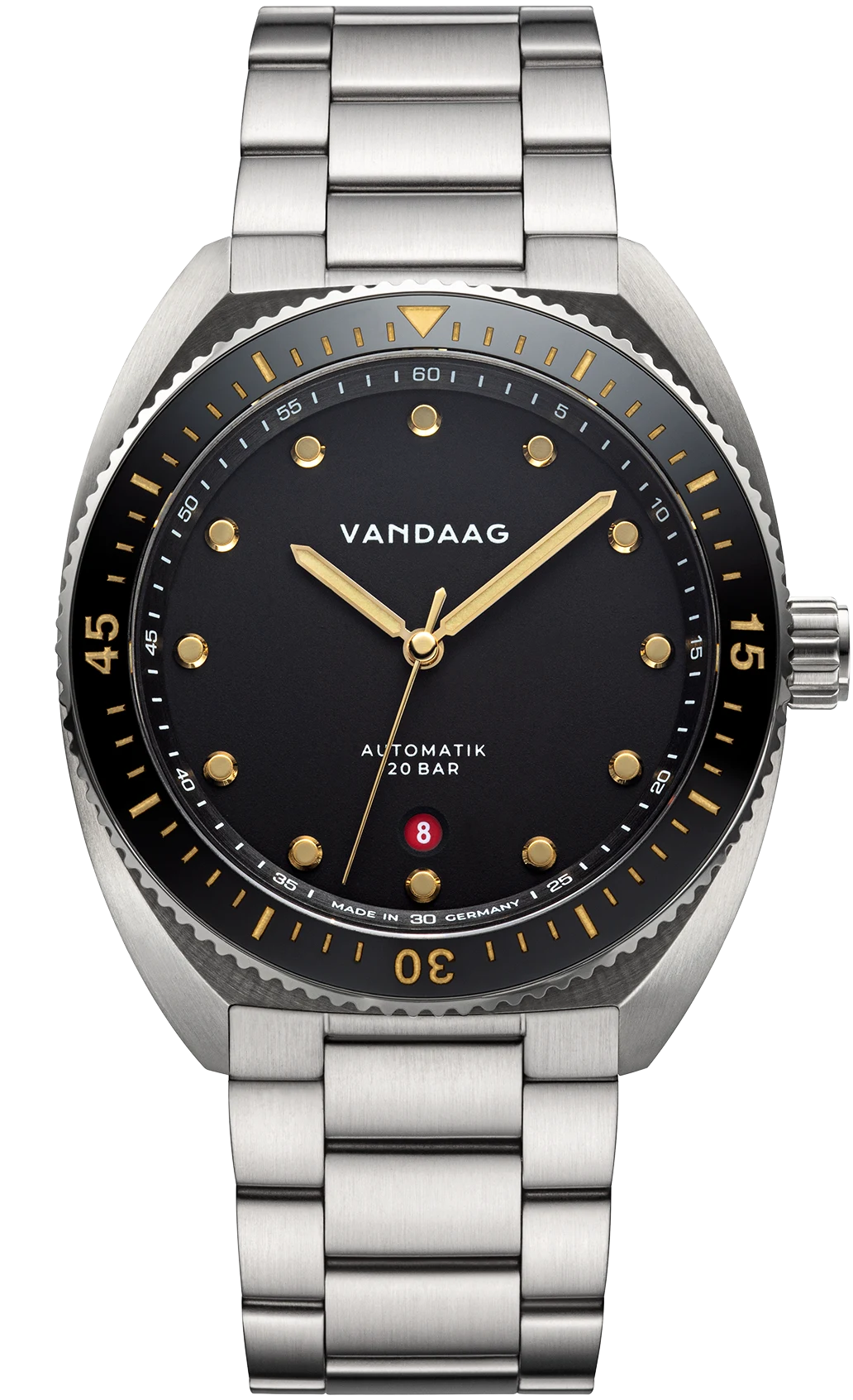 Tiefsee Automatik - Gold-Kraft - massives Stahlband