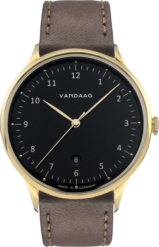 Lederband PRIMUS, dunkelbraun mit goldener Schliesse