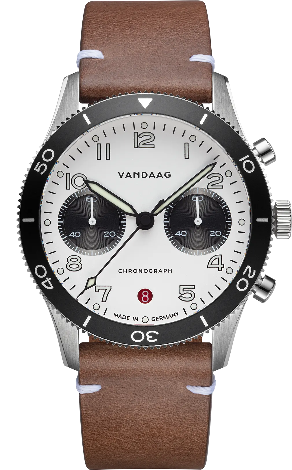 Lederband hellbraun / Verschluss Stahl