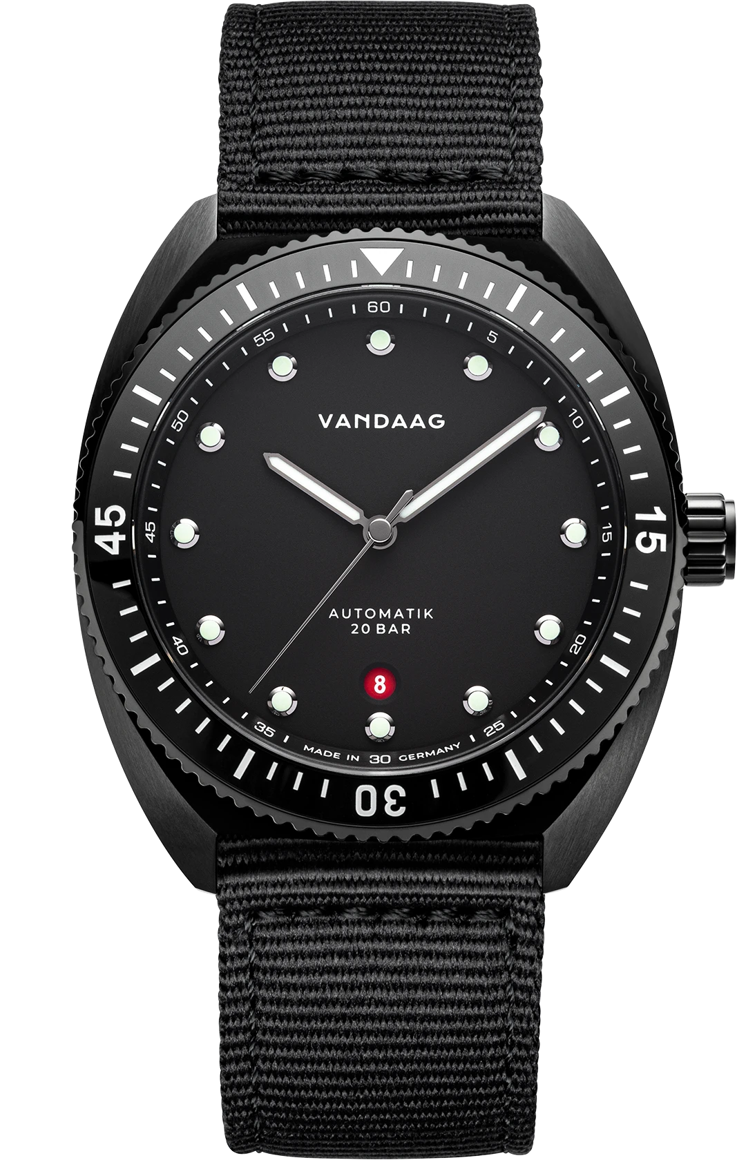 Nylonband schwarz / Stahl-Verschluss